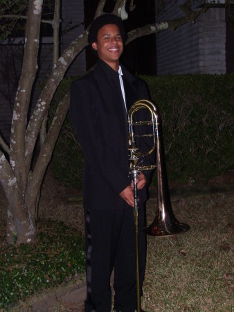 Our trombone player