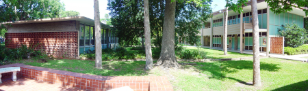 Panorama of view from library