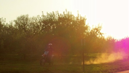 riding sunset