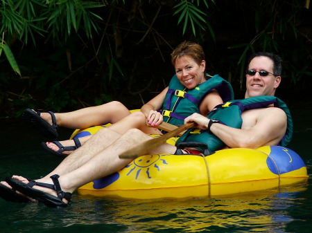 Rick and I tubing