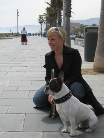 My dog Johnny and me Easter 06 Barcelona, Spain