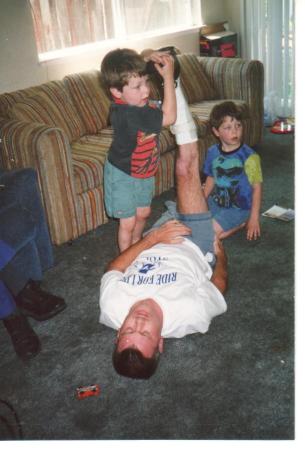1997- Trevor and Bryan help their dad
