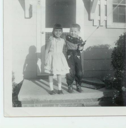 Mary and me on my 5th birthday