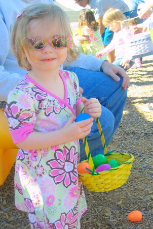 Emma at the Easter Egg Hunt Mar 08