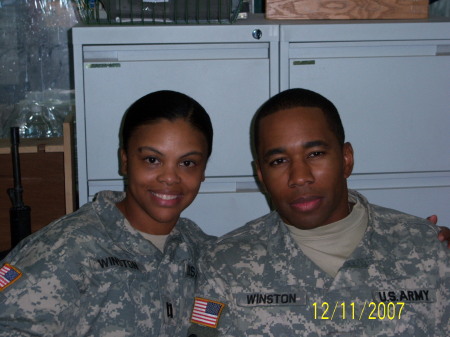 The husband and I in Iraq