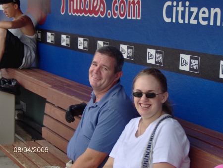 In the Phillies dugout