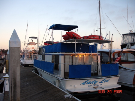 My house boat on Miision Bay in San Diego, CA