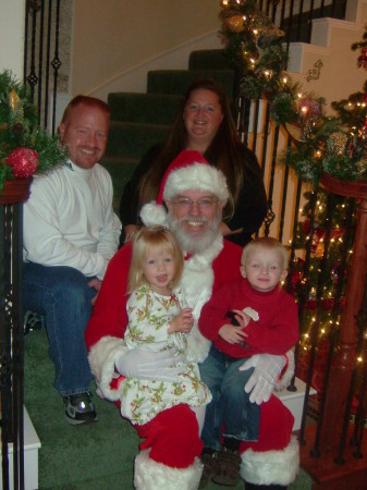 Santa visit's the Alto House. My wife Deann,Ocean and Moorea