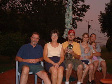 Family pic in 2002 - Dad, Mom, Me with chippy the cat, Michelle, Glenn