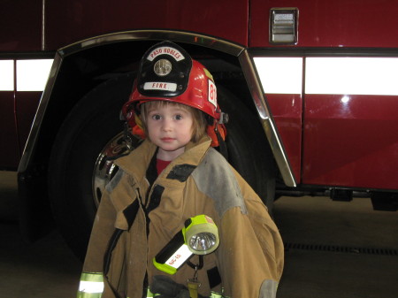 Kaelyn at the fire station