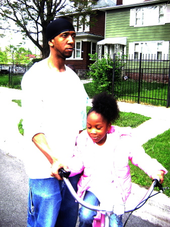 me, n'dia, & her new bike (pinky)