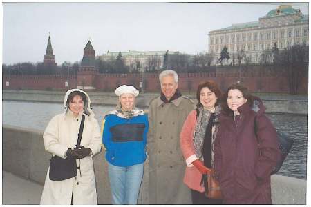 Standing in front of the Kremlin on the Mockba