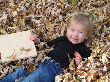 Jumping in the leaves - Autum 2007