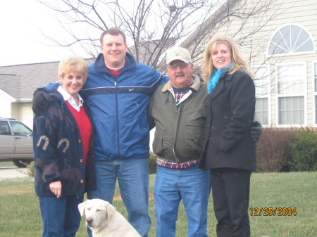 Janie, son Bill, husband Virg, and daughter  in law Beth
