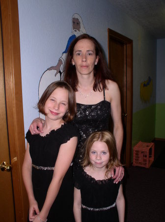 My girls and I at my sister's wedding