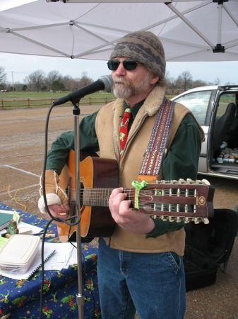 jeff performing on a cold march 2008 day