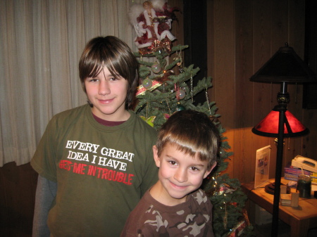 Cody and Nathan at Sunriver Cabin