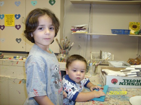 my big girl and little boy, painting