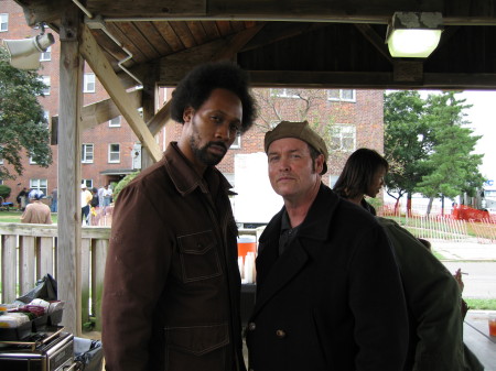 On the set of American Gangster W/ RZA