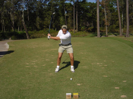 Still working on that golf swing...