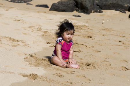 My Daughter Layla on the beach in Hawaii