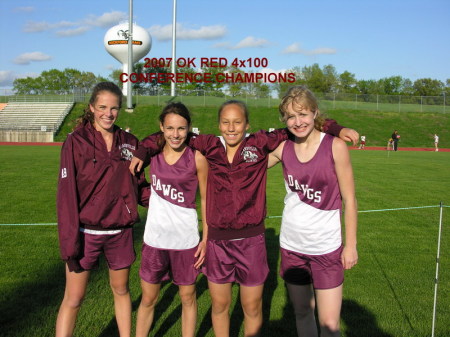 Ashley (2nd from left) with Conf. Champs Relay Team