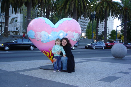 Steff and niece Sofie in San Francisco