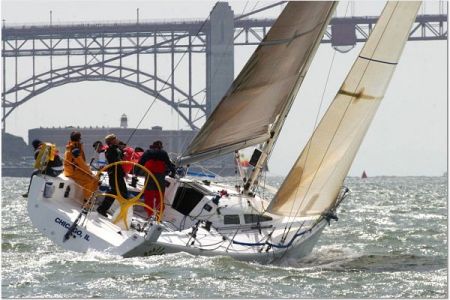 Racing under the Golden Gate Bridge