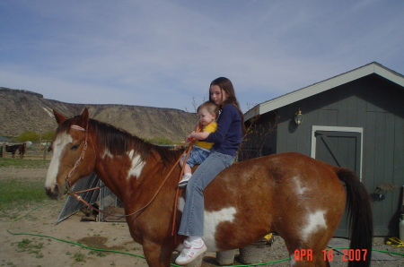 my kids on katies horse