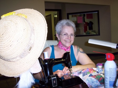 A little messy at 2007 quilt retreat!