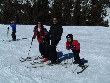 skiing at home in lake tahoe