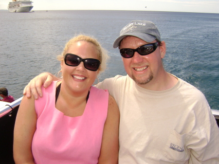 my husband and I on vacation '08