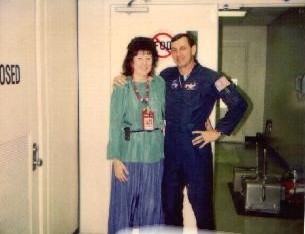 ME AND ASTRONAUT CURT BROWN AFTER TESTING AND DEPLANING SPACE SHUTTLE ATLANTIS