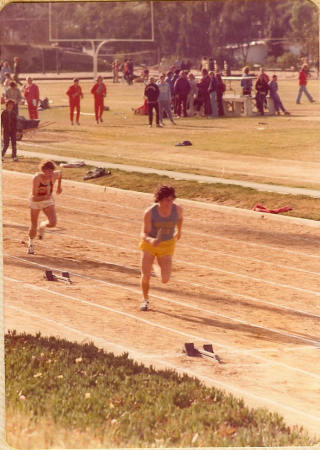 Starting off the 440 relay in 1976