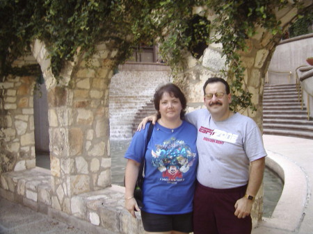 Me and my husband at the River walk in San Antonio Texas