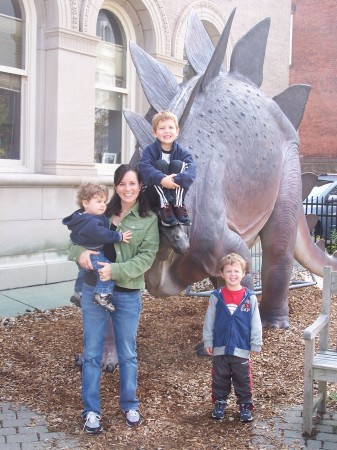 Kristina with the boys at the Birkshire Museum