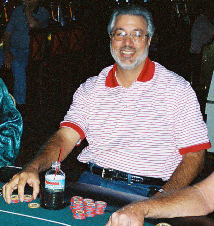 Hubby at the poker table