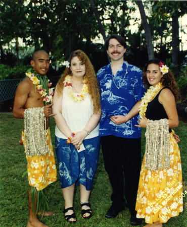 Jenn & Dan at the Luau in Hawaii