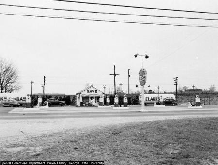 Clark's Gas Station - 1956