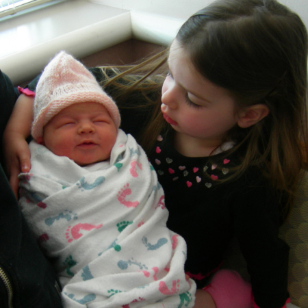 Ava and our new daughter Isabel