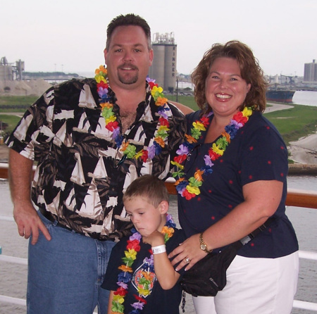 My wife Tracy, My son Jeremy & I heading to the Bahamas, 2006