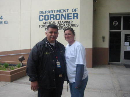 LT. Coralle and me at the L.A County Coroners office