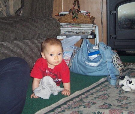 Xavier at grandmas house