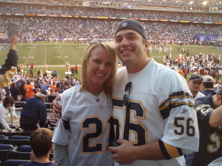 Britney and I at the Chargers game 2006 Season