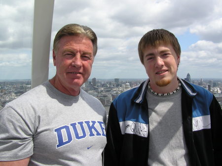 My husband and son on The London Eye
