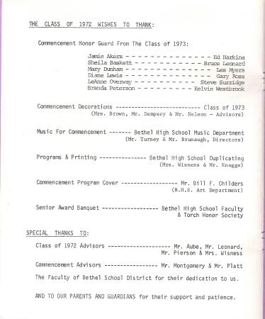 1972 Graduation Program Page 6