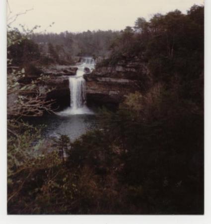 Desoto Falls as seen from cave ledge