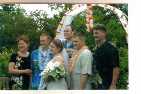 Family at Daughter Tiffany's wedding