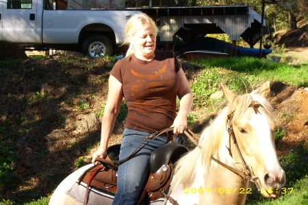 me with my horse Double The Gold aka Goldie