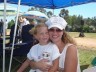 My daughter, Brooke and I at my son's football game.